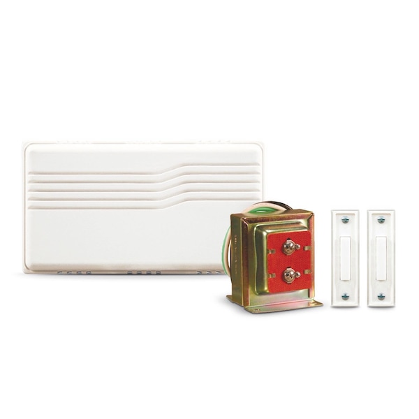 【着後レビューで 送料無料】 Wired Plastic White Zenith Heath Heath-Zenith Door Kit Chime 工芸品